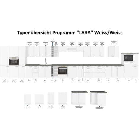 Hängeschrank Regal 15 cm Weiß matt Küchenzeile Küchenblock Küche Stilo Landhaus