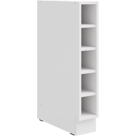 Küchen Unterschrank Regal 15 cm Weiß Küchenzeile Küchenblock Küche Einbauküche