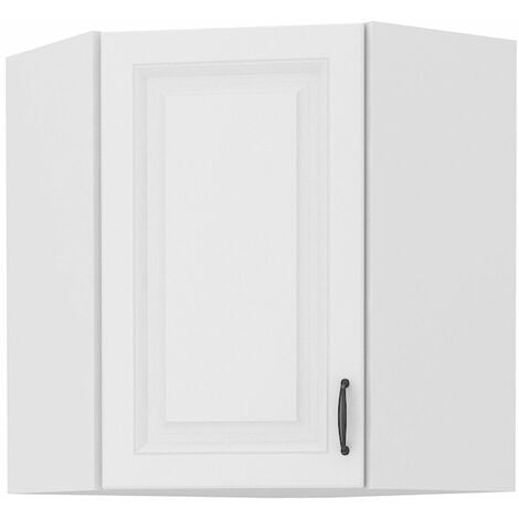Eckhängeschrank 60x60 cm Stilo Weiss Küchenzeile Küchenblock Küche Landhaus