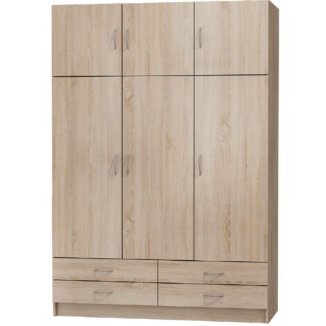Kleiderschrank Drehtürenschrank Wäscheschrank Schrank Schlafzimmer Sonoma Eiche