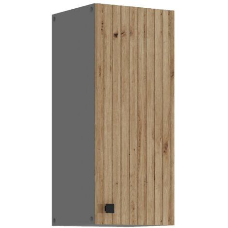 Küche AVA Artisan Hängeschrank 30 cm Lamellenoptik Küchenzeile Einbauküche (1/5)