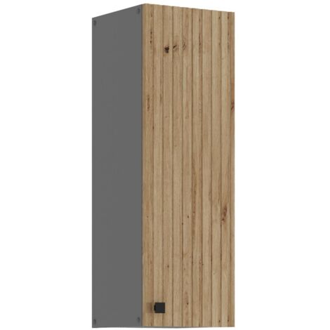 Küche AVA Artisan Hängeschrank 30 cm Lamellenoptik Küchenzeile Einbauküche (1/5)