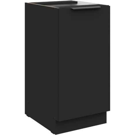 Küchen Unterschrank 40 cm SIENA Schwarz Küche Küchenzeile Küchenblock (1/5)