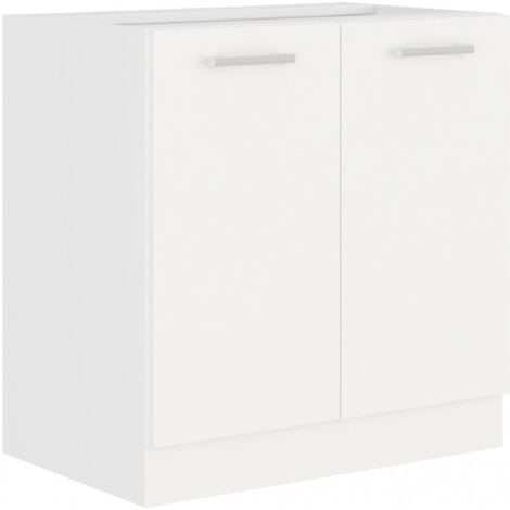 EKO White Unterschrank 80 Weiss matt Küchenzeile Küchenblock Küche Einbauküche