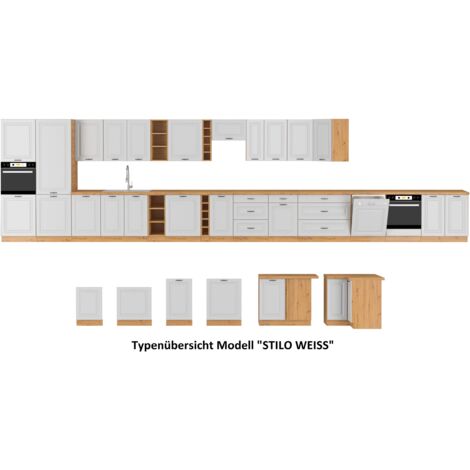Hängeschrank Regal 15 cm Eiche Artisan Küchenzeile Küchenblock Küche Stilo