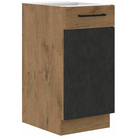 Vigo Unterschrank 40 cm Eiche Lancelot Matera Grau Küchenzeile Küchenblock Küche (1/4)