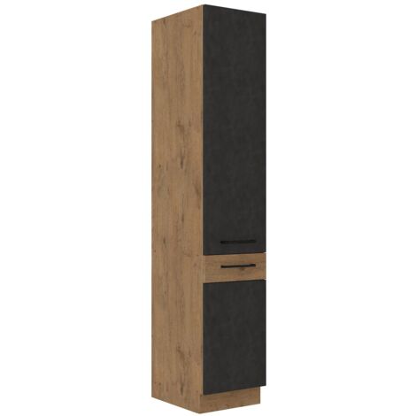 Vigo Hochschrank 40 cm Eiche Lancelot Matera Grau Küchenzeile Küchenblock Küche (1/4)