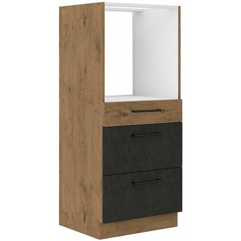 Vigo Midischrank 60 cm Eiche Lancelot Matera Grau Küchenzeile Küchenblock Küche (1/5)