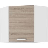 Küchen Eckhängeschrank 58x58 cm für das Modell „Dave 240 Eiche Sonoma Trüffel“