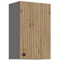 Küche AVA Artisan Hängeschrank 45 cm Lamellenoptik Küchenzeile Einbauküche