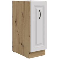Unterschrank 30 Schrankauszug Stilo Weiß + Eiche Artisan Küchenzeile Küchenblock Küche Landhaus
