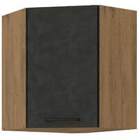 Vigo Eckhängeschrank 60x60 cm Eiche Lancelot Matera Grau Küchenzeile Einbauküche
