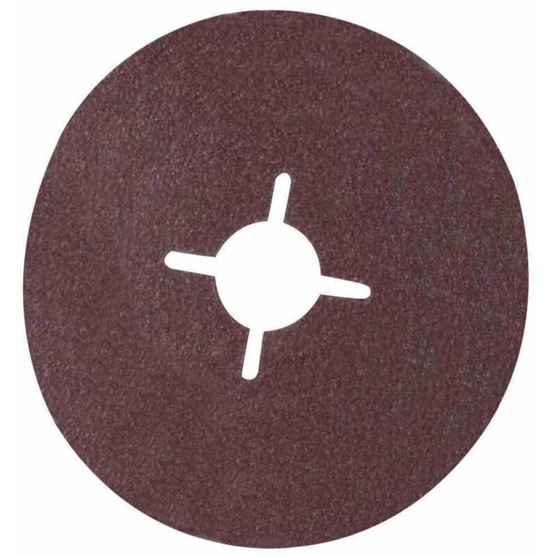 ECKRA Fiberschleifscheiben 115 Mm, Körnung P40, 25 Stück, Mit Kreuzloch Für Winkelschleifer