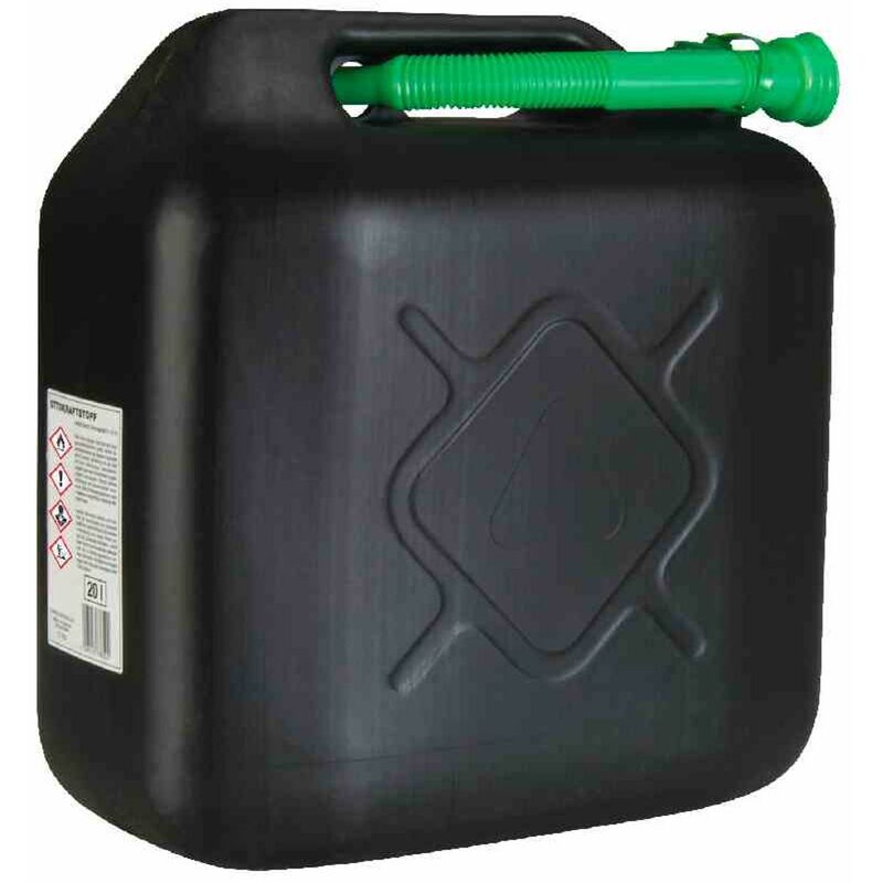 hünersdorff Kanister 20 Liter Benzinkanister Kunststoff Transparent schwarz  Reservekanister (1 St)