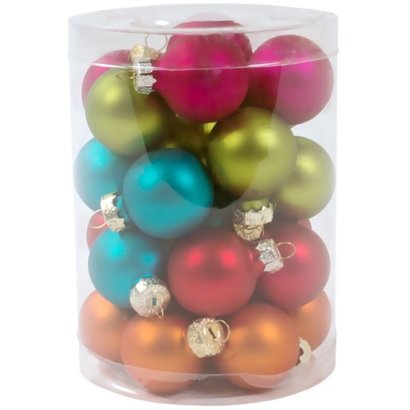 HEIBTENY Weihnachtskugeln 24 Stück - Bruchsichere Christbaumkugeln In 7 Farben