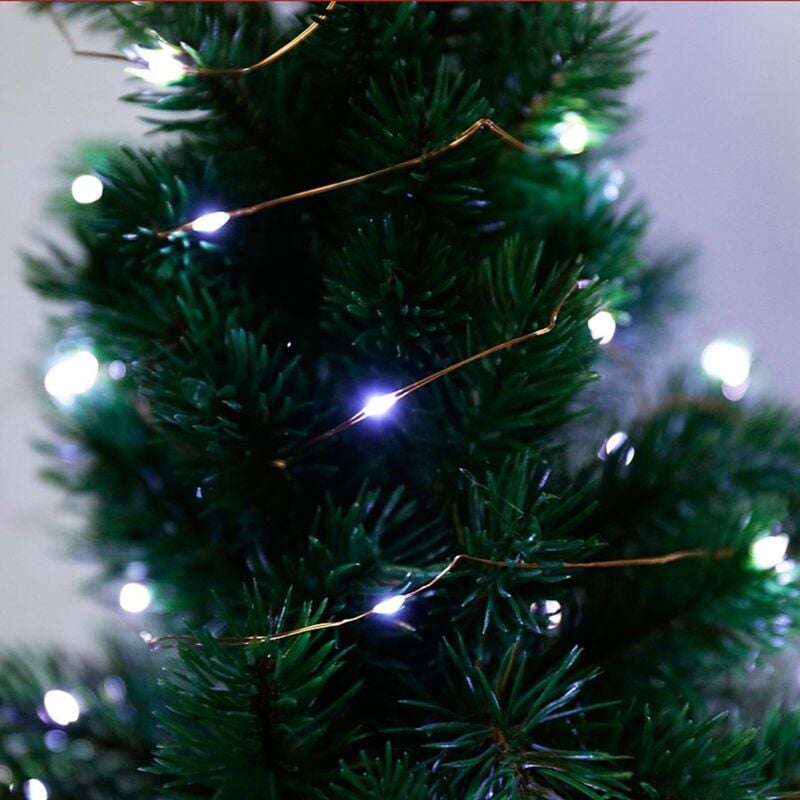 Drahtlichterkette Timer Weihnachtsdeko mit 4m LED Innen-Lichterkette 40 kaltweiß