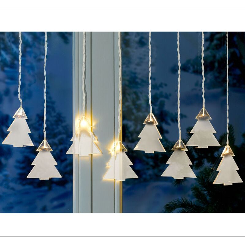 Lichterkette Tannenbäume 8 LED Weihnachtsbeleuchtung Weihnachtsdeko Winterdeko