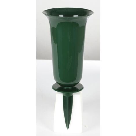 Grabvase DAMA 1 ca 32,7cm Friedhof Grabschmuck Trauer Todestag Deko draussen NEU