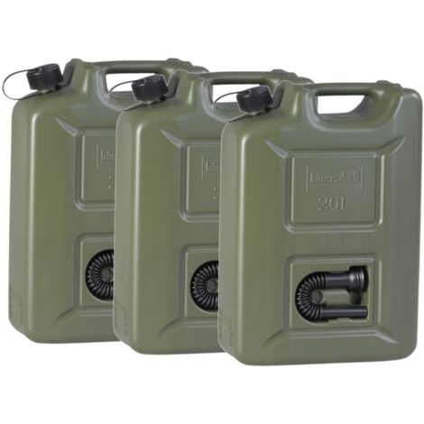 3 x Profi-Kraftstoffkanister 20 L nato-oliv, UN-Zulassung