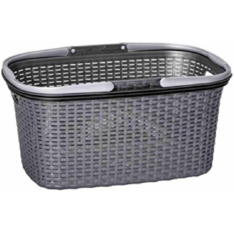 Wäschekorb Rattan-Design 32L 56x37x28cm Kunststoff Aufbewahrungkorb Einkaufskorb (1/4)