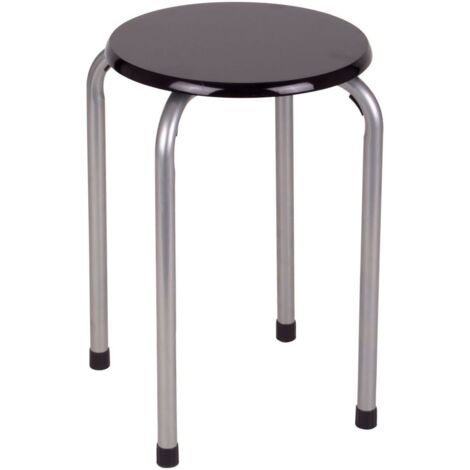 Metall Stapelhocker Stapelstuhl Partyhocker Gästehocker Sitzhocker Hocker Stuhl - schwarz