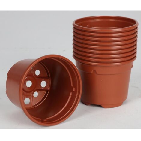Anzuchttöpfe 10er 9cm Terracotta Pflanzschalen Aussaattopf Zieh Blumen Steckling (1/3)