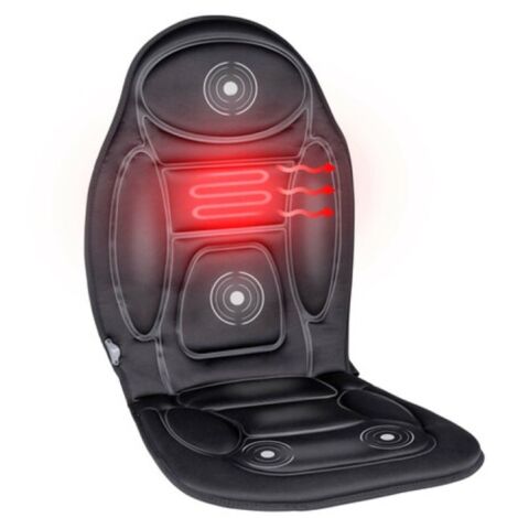 Dunlop Massagesessel Auto mit Heizfunktion - Massagematte mit Sitzheizung 108 x 48 cm - 4 Massagemotoren und 1 Heizelement - 13 Stufen Fernbedienung, schwarz (1/5)
