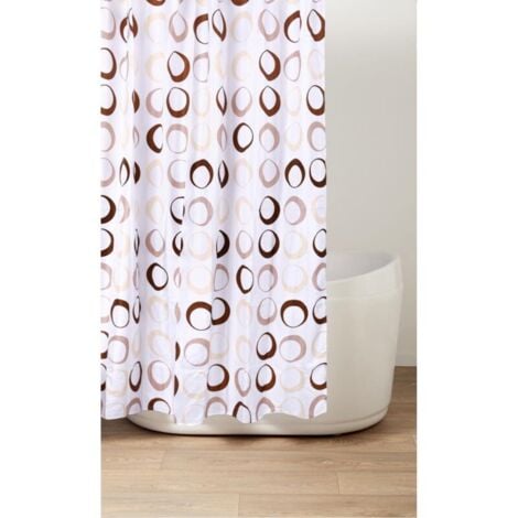 PEVA Duschvorhang Wasserdicht 120x180 Cm - Mit Design Und Rostfreien Ösen Für Badewanne