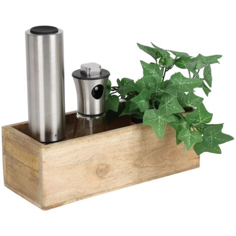 BURI Aufbewahrungsbox Mangoholz Holzkiste Organizer Holzbox Aufbewahrungsbehälter Sammelbox Universalbox Lagerbox