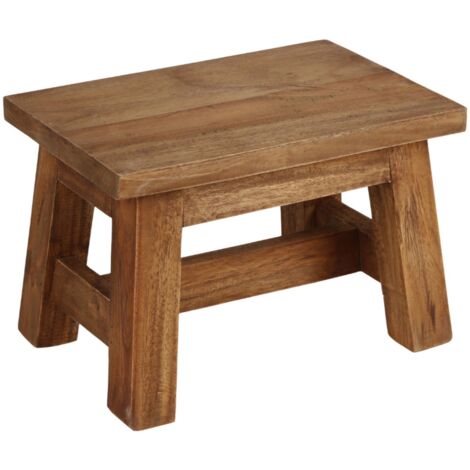 Holz-Hocker Ranch 30x20x20cm Holzhocker Blumenhocker Schemel Tritthocker Fußbank Fußhocker Sitzhocker