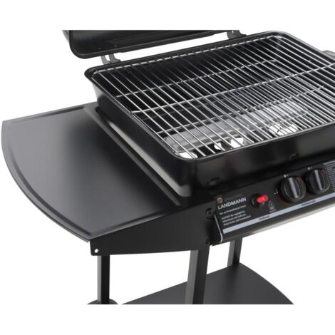 Barbecue A Gas Landmann 12375FT - 49x38cm, Nero, 5.5kW, Per 8 Persone, Con Ripiani Laterali - Foto 14