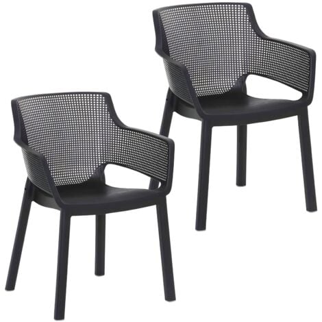 2x Gartenstühle Stapelstuhl "Easy" Terrassenstuhl Stapelstühle 80cm