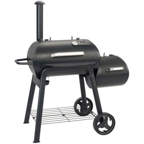 LANDMANN Smoker Vinson 200 – 4-in-1 Funktionen – Massive emaillierte Stahlroste – Abgerundetes Design für optimale Luftzirkulation – Deckelthermometer (1/4)