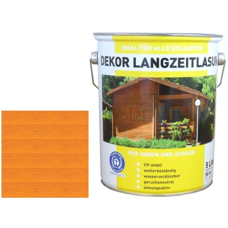 5 Liter Premium Holzlasur LF  Holzschutzlasur  Feuchteschutz  Teak