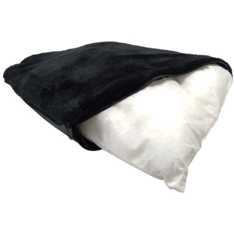 Extra pflegeleichter Hunde Leder Look Autositz - Verstärkter Autositz für kleine und mittlere Hunde - hochwertiger und wasserfester Hundeautositz für den Beifahrersitz im Auto (L-Größe, Schwarz) kompa