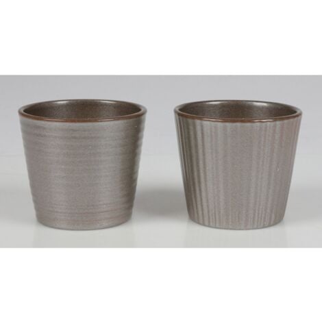 Übertopf Mini aus Keramik, 9cm, Töpfe für Pflanzen, Kübel für Innen und