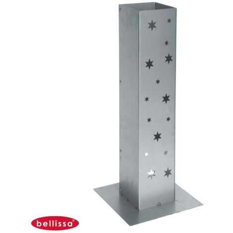 Bellissa® Corten Feuersäule 70cm Lichtsäule Windlicht Säule Garten Terrasse Deko - Sterne (1/2)