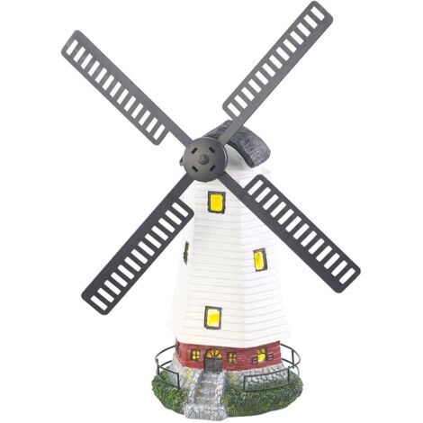 Solar-Windmühle 50cm LED Windrad Beleuchtung Garten Leuchte Landhaus Gartendeko