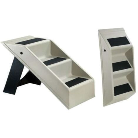 Haustiertreppe Hundetreppe Katzentreppe Hunderampe Einstiegshilfe Tiertreppe - beige