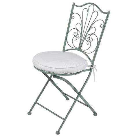 Auflage Elfenbein Ø39cm Sitzkissen Polsterauflage Stuhlkissen Gartenstuhlauflage