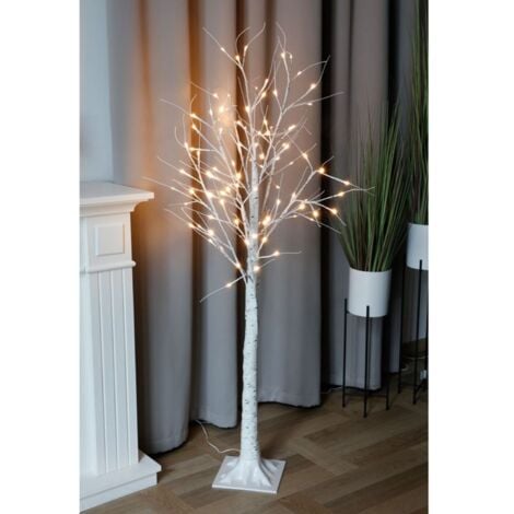 LED Lichterbaum Birkenstamm 150cm Dekobaum Gartendeko Weihnachtsdeko warmweiß
