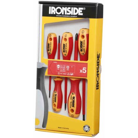 Schraubendreher-Set VDE 5-teilig 2500 2-Komponenten-Griff Chrom-Vanadium-Stahl (1/4)