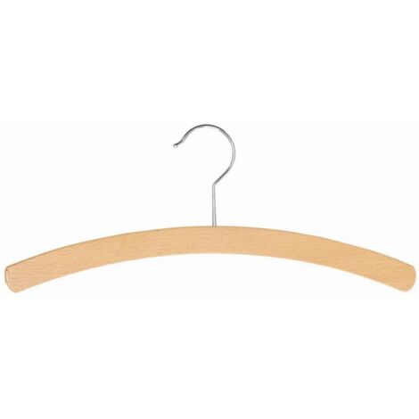 Holz-Kleiderbügel 42 cm 3er-Pack ohne Steg gewachst