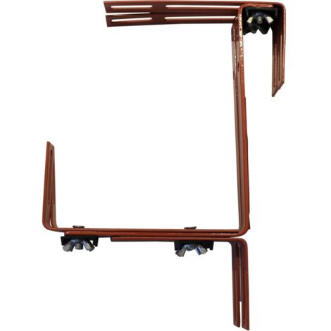 Blumenkastenhalter 3-fach verstellbar, terracotta