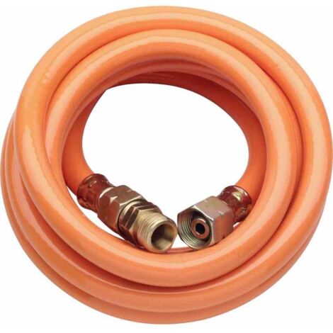 Gasverlängerungsschlauch für Brenner, Gewinde 1/4 Zoll, Länge 2 Meter, Gummi