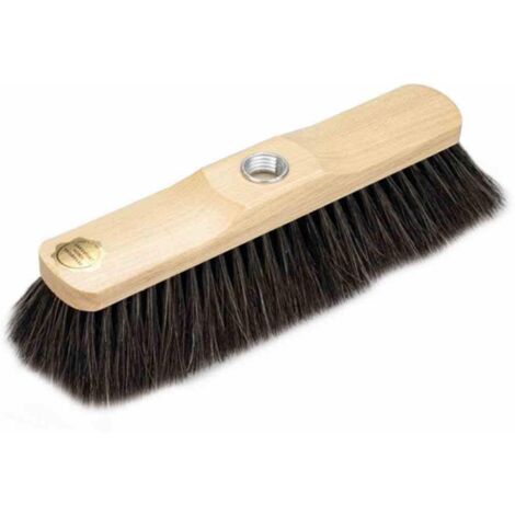 Zimmerbesen Naturhaar naturfarben 29 cm weißer Bart, lackiert