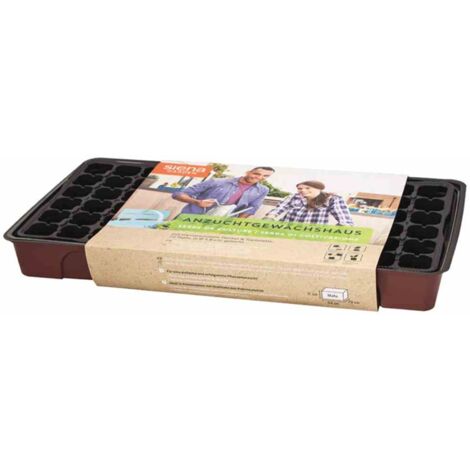 Anzuchthaus XL 545x280x65 mm mit Topfplatte mit 72 Töpfen Ø3,5 cm (1/4)