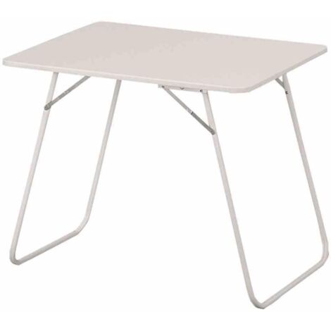 Campingtisch 60 x 80 cm weiß Gestell aus Stahl in weiß, Tischplatte aus Alcotop in weiß (1/2)