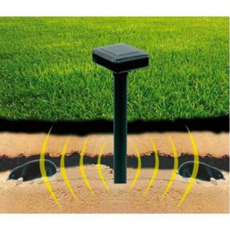 BURI Solar Mäuseschreck 2er-Set Maulwurfschreck Wühlmausschreck Mäusefalle Falle