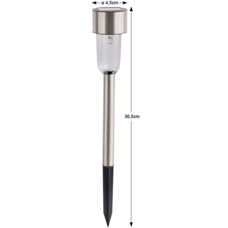 Solar-Edelstahl-Gartenleuchte Solarlampe Gartenlampe Außenleuchte Gehwegleuchte